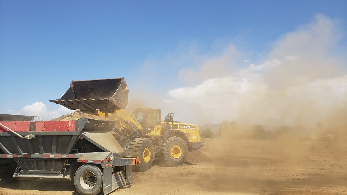 export being removed from stockpile site